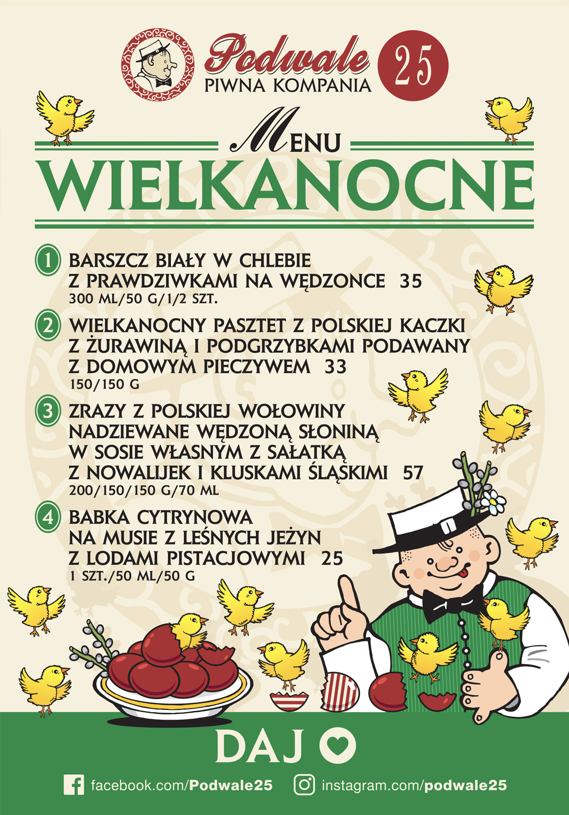 MENU WIELKANOCNE